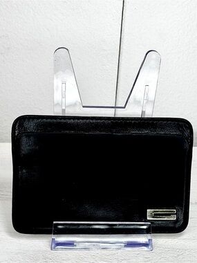 🖤 Gucci Vintage Black Leather Card Holder – Made in Italy 🖤